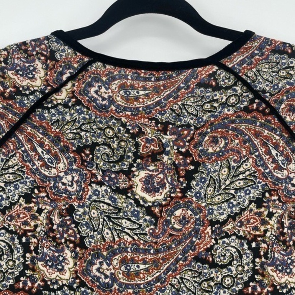 American Eagle Women's Floral Bohemian Keyhole Bell Sleeves Mini Dress Size S - Picture 12 of 14